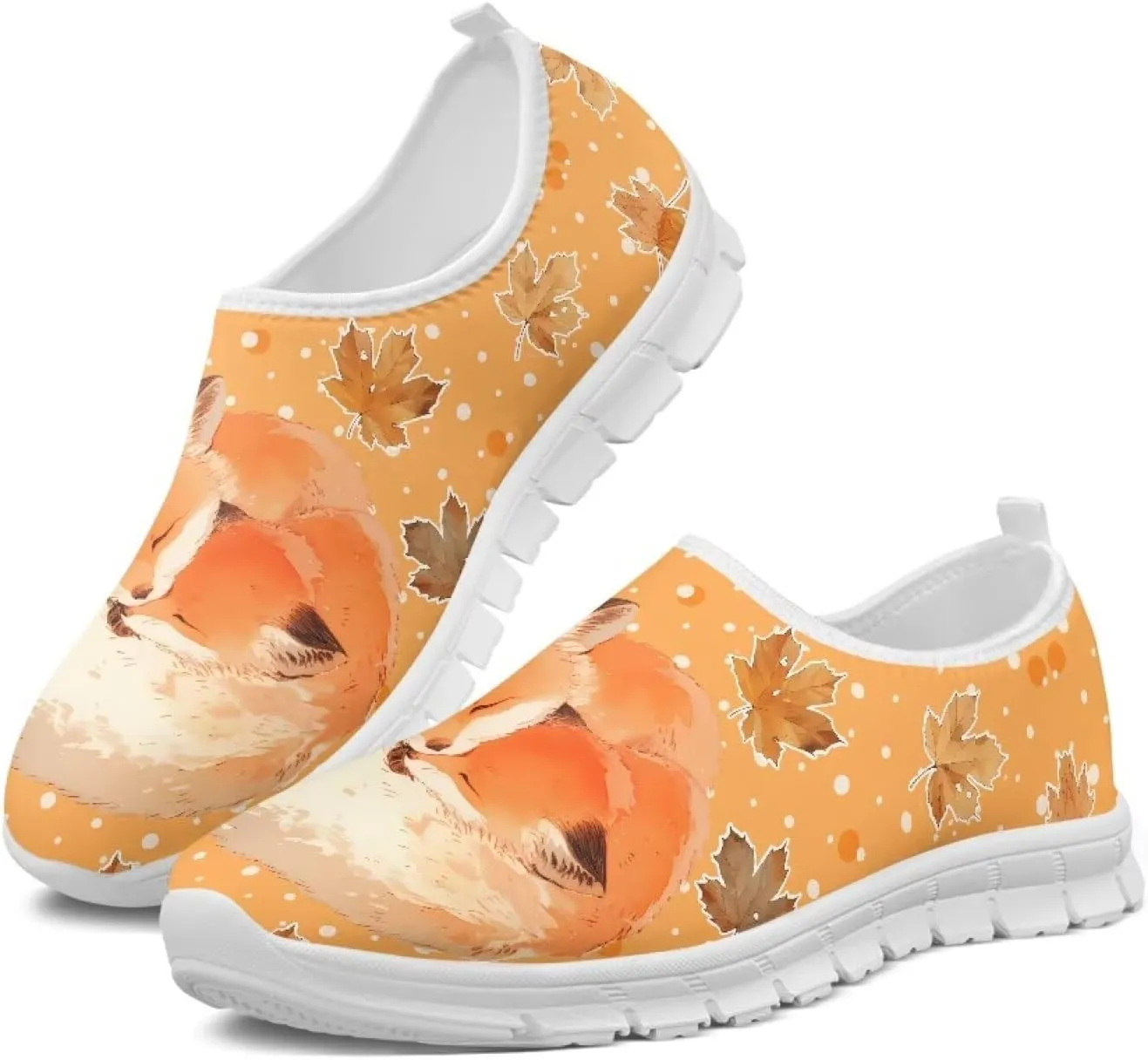 Womens Slip On Sneakers Casual Lightweight Outdoor Walking Shoes Fashion Breathable Mesh Loafers for Travel Size 5.5-11.5 White Sole