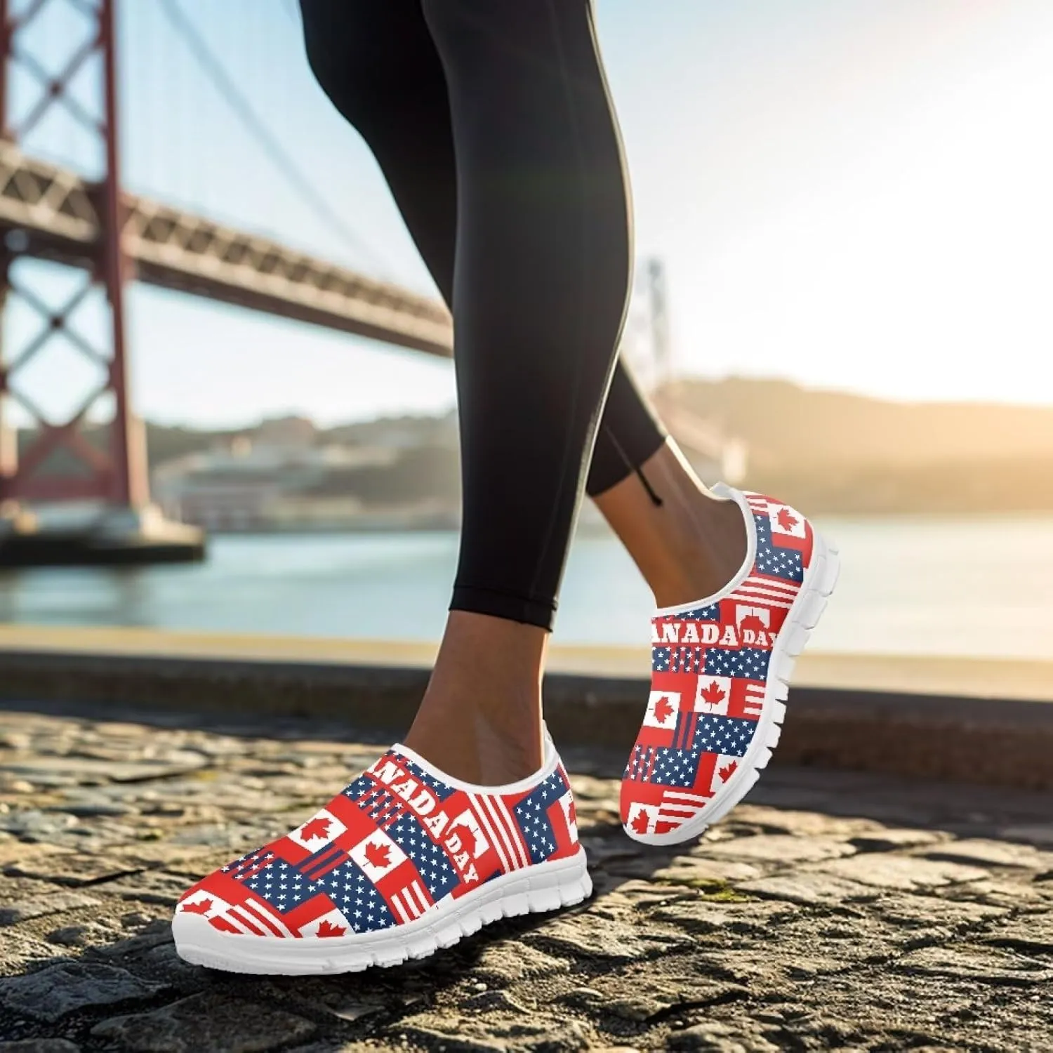 Womens Slip On Sneakers Casual Lightweight Outdoor Walking Shoes Fashion Breathable Mesh Loafers for Travel Size 5.5-11.5 White Sole