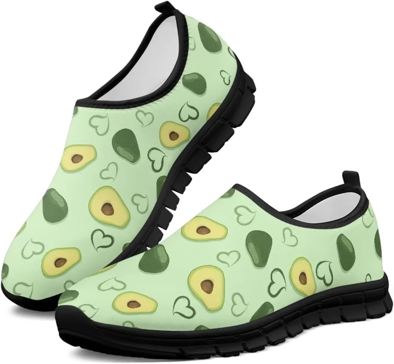 Women's Slip on Sneakers Casual Shoes Loafers Non Slip Breathable Comfortable Walking Sneakers Gifts for Women Girls Black Sole Size 5.5-11.5