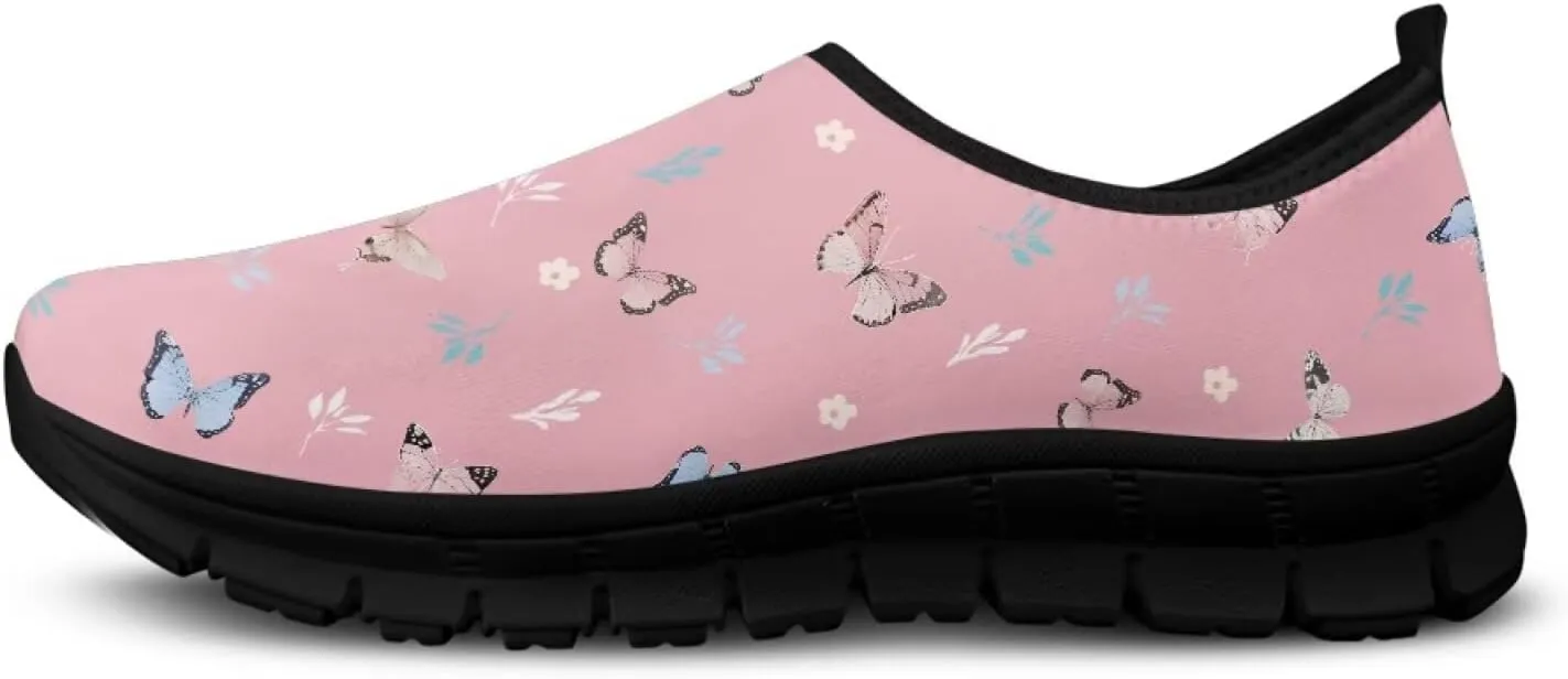 Women's Slip on Sneakers Casual Shoes Loafers Non Slip Breathable Comfortable Walking Sneakers Gifts for Women Girls Black Sole Size 5.5-11.5