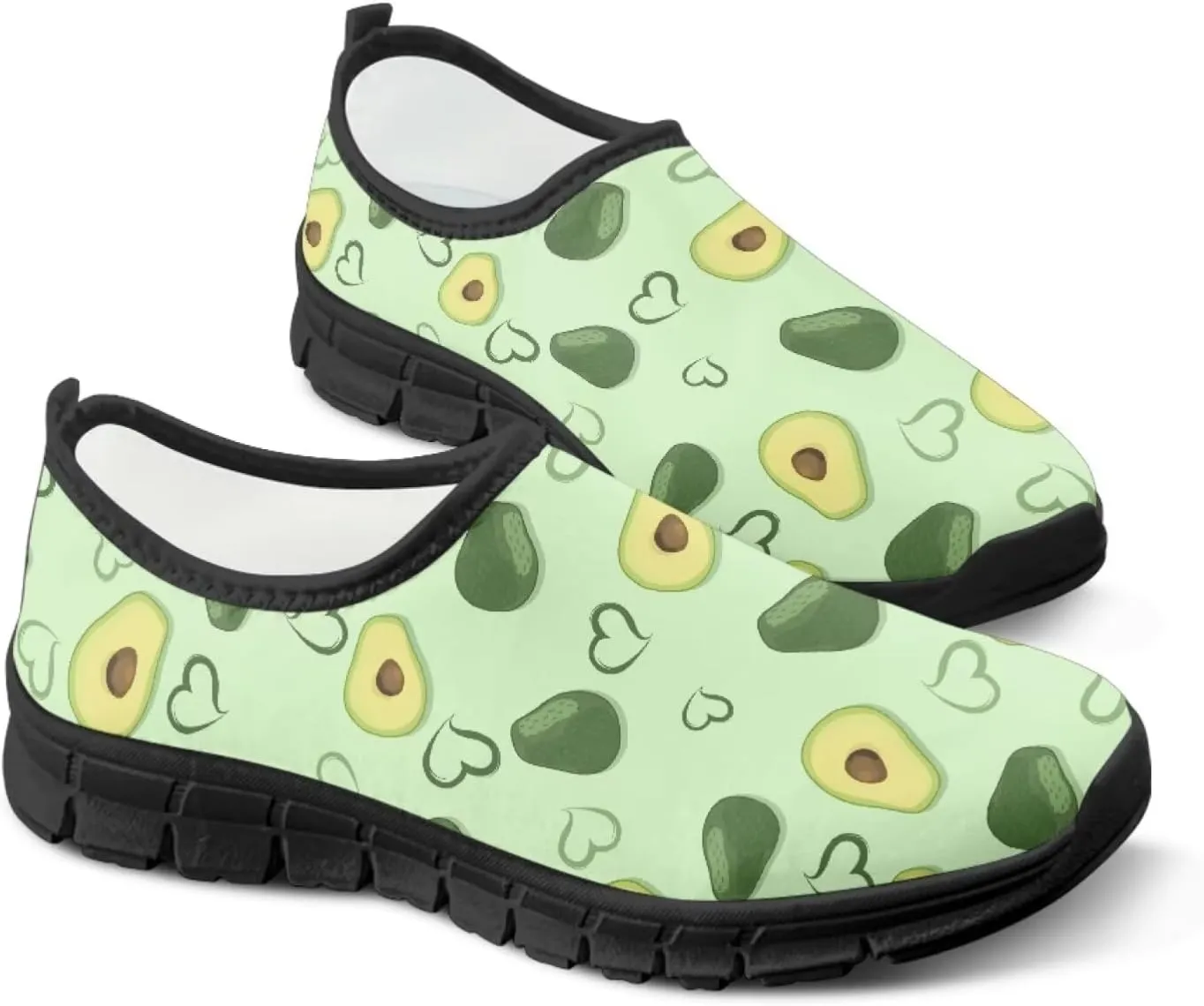 Women's Slip on Sneakers Casual Shoes Loafers Non Slip Breathable Comfortable Walking Sneakers Gifts for Women Girls Black Sole Size 5.5-11.5