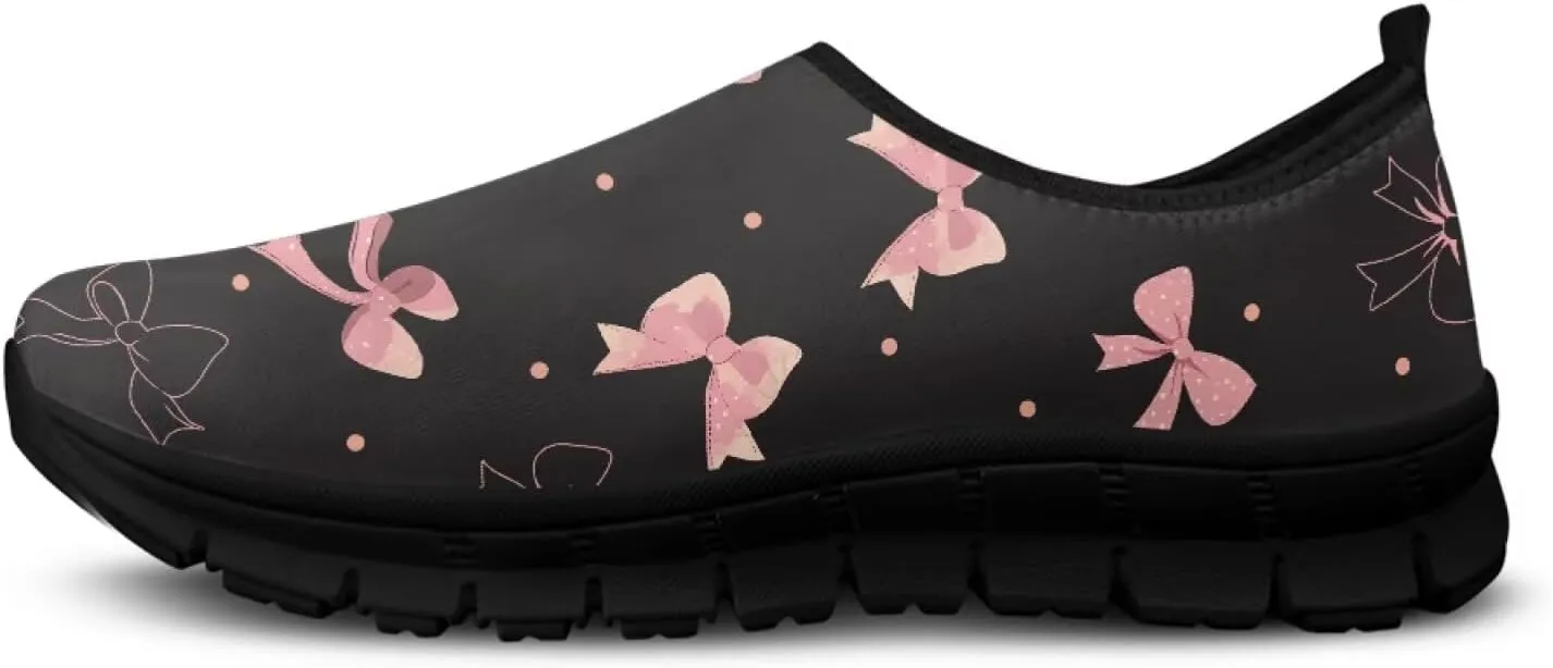 Women's Slip on Sneakers Casual Shoes Loafers Non Slip Breathable Comfortable Walking Sneakers Gifts for Women Girls Black Sole Size 5.5-11.5