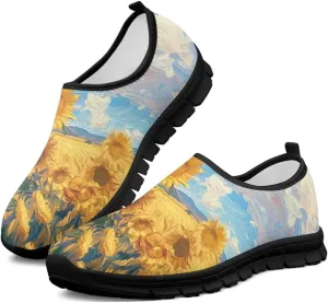 Women's Slip on Sneakers Casual Shoes Loafers Non Slip Breathable Comfortable Walking Sneakers Gifts for Women Girls Black Sole Size 5.5-11.5