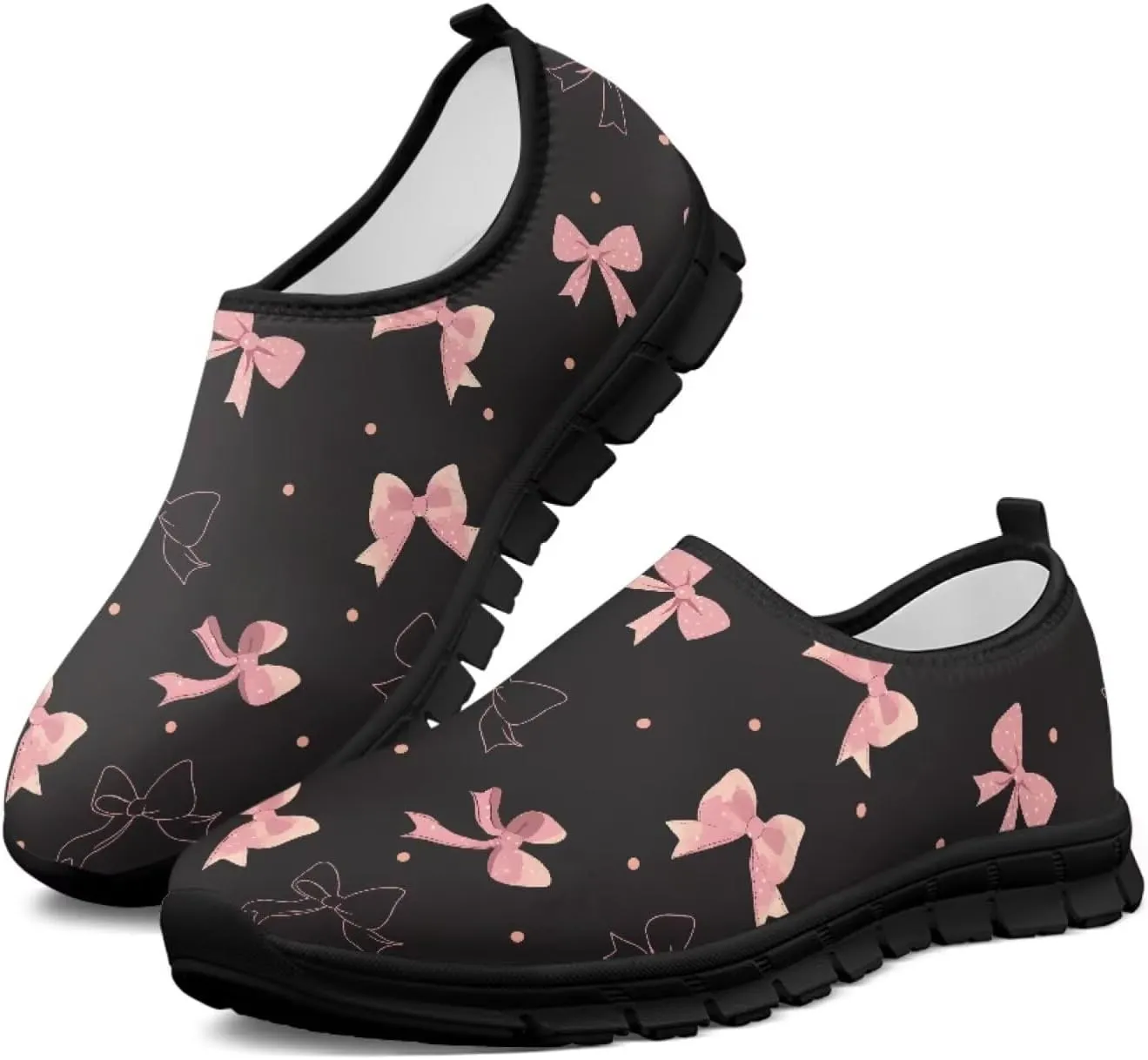 Women's Slip on Sneakers Casual Shoes Loafers Non Slip Breathable Comfortable Walking Sneakers Gifts for Women Girls Black Sole Size 5.5-11.5