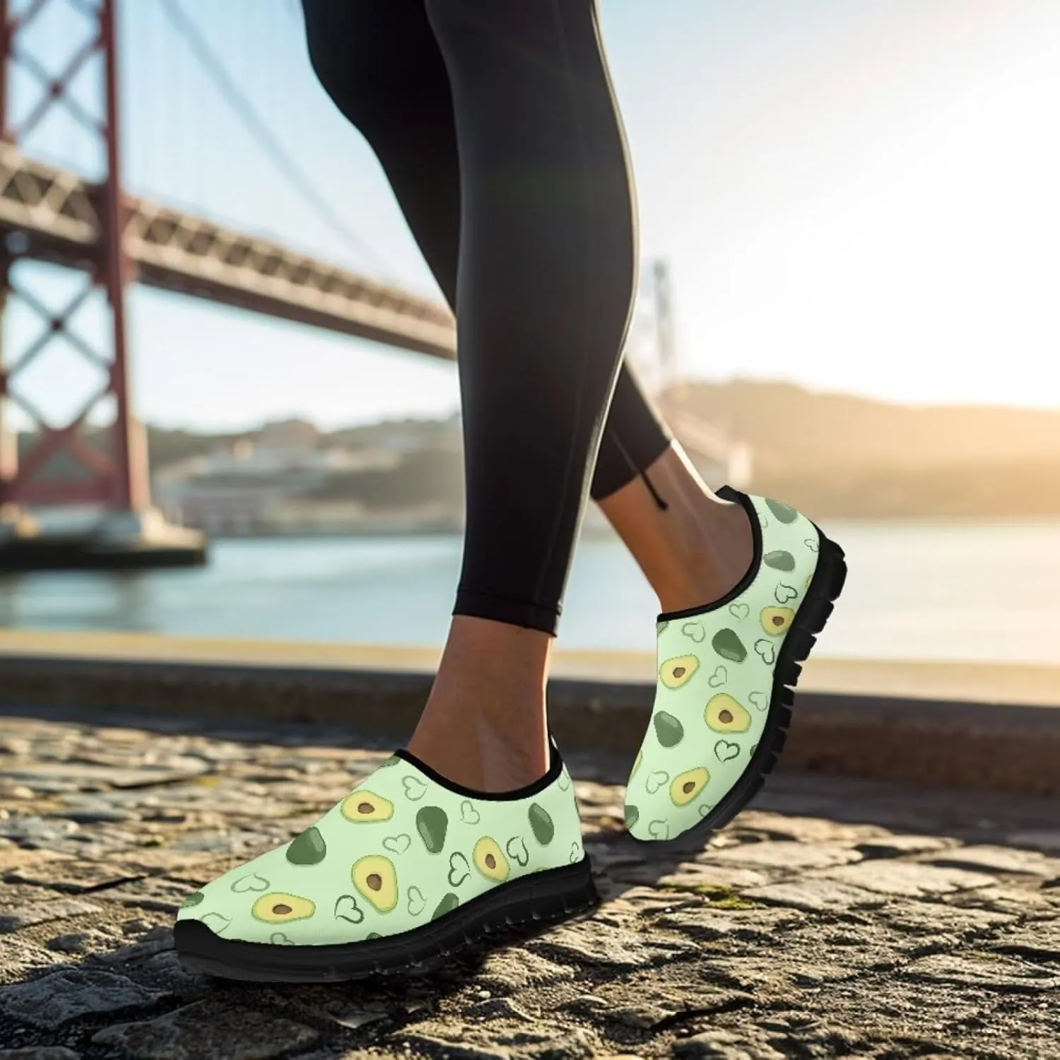 Women's Slip on Sneakers Casual Shoes Loafers Non Slip Breathable Comfortable Walking Sneakers Gifts for Women Girls Black Sole Size 5.5-11.5