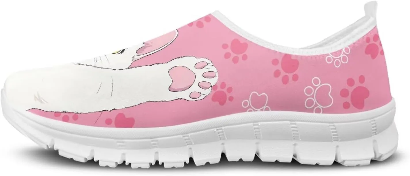 Women's Slip on Sneakers Casual Shoes Loafers Non Slip Breathable Comfortable Walking Sneakers Gifts for Women Girls White Sole Size 5.5-11.5