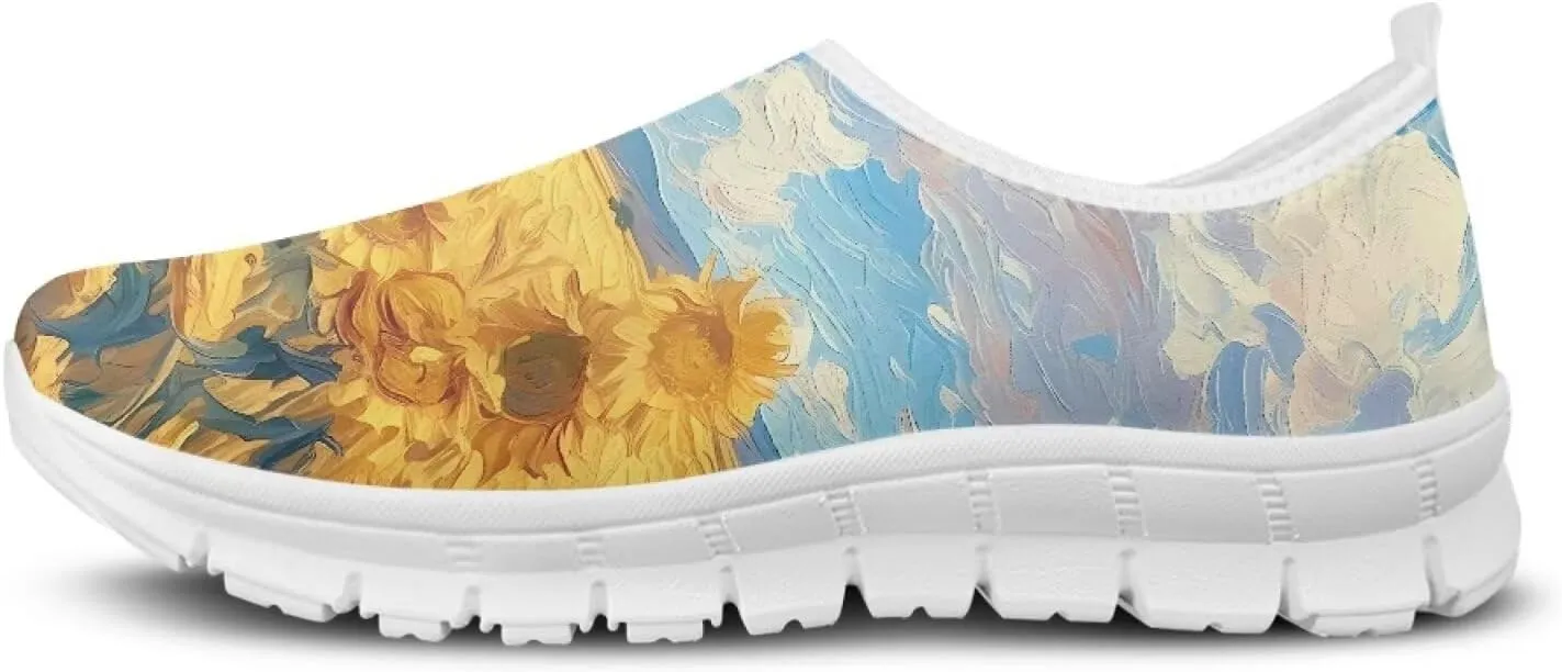 Women's Slip on Sneakers Casual Shoes Loafers Non Slip Breathable Comfortable Walking Sneakers Gifts for Women Girls White Sole Size 5.5-11.5