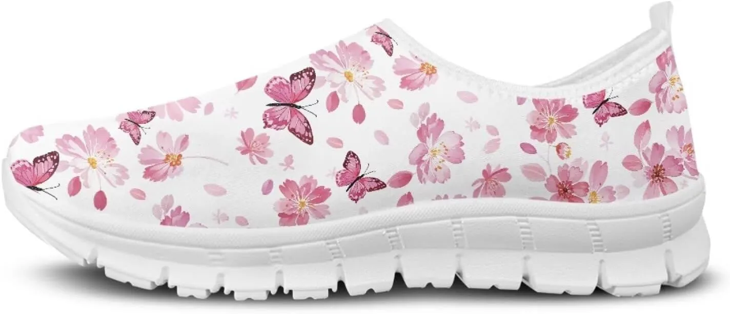 Women's Slip on Sneakers Casual Shoes Loafers Non Slip Breathable Comfortable Walking Sneakers Gifts for Women Girls White Sole Size 5.5-11.5