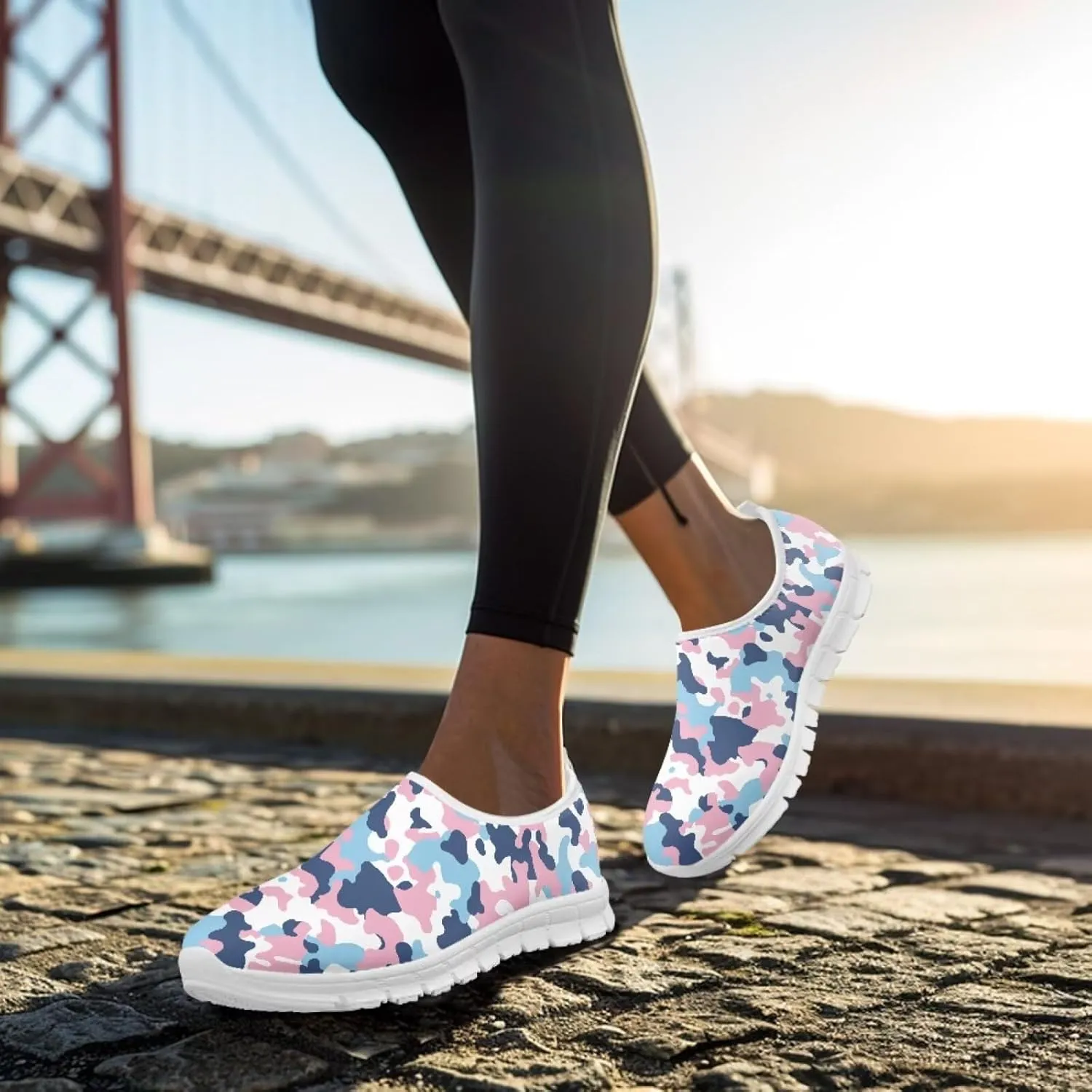 Women's Slip on Sneakers Casual Shoes Loafers Non Slip Breathable Comfortable Walking Sneakers Gifts for Women Girls White Sole Size 5.5-11.5