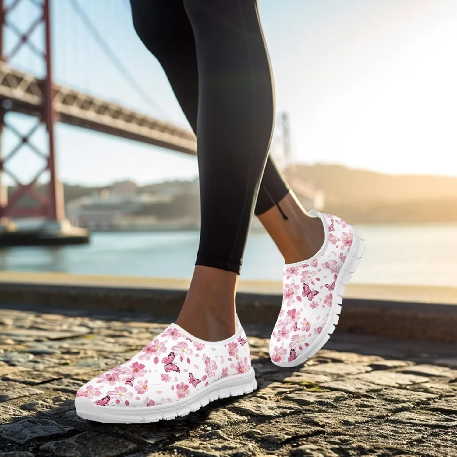 Women's Slip on Sneakers Casual Shoes Loafers Non Slip Breathable Comfortable Walking Sneakers Gifts for Women Girls White Sole Size 5.5-11.5