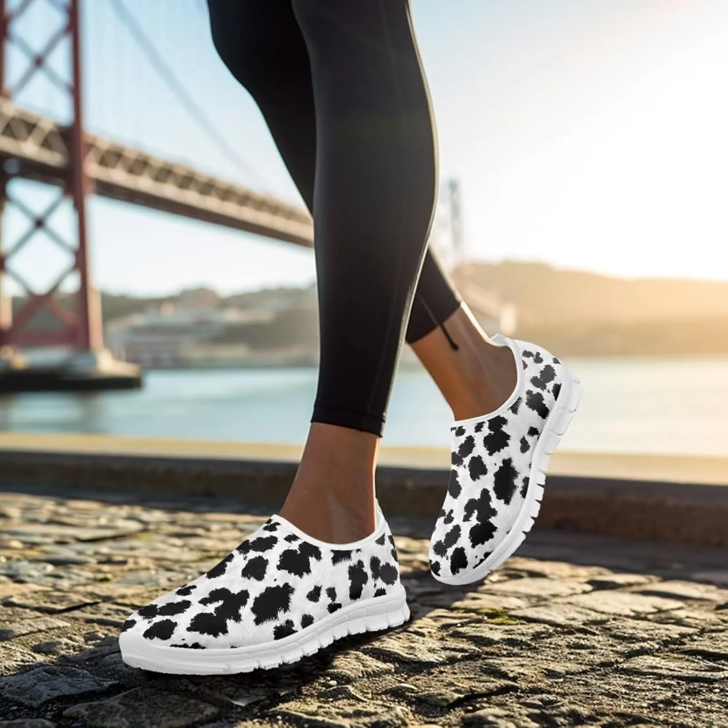 Women's Slip on Sneakers Casual Shoes Loafers Non Slip Breathable Comfortable Walking Sneakers Gifts for Women Girls White Sole Size 5.5-11.5