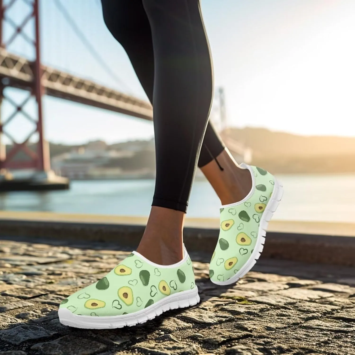 Women's Slip on Sneakers Casual Shoes Loafers Non Slip Breathable Comfortable Walking Sneakers Gifts for Women Girls White Sole Size 5.5-11.5