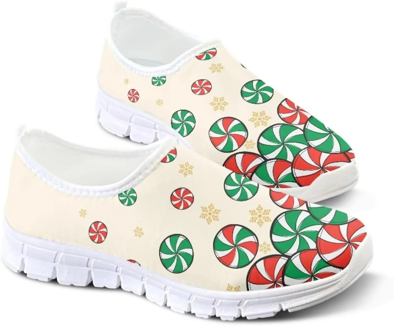 Women's Slip on Sneakers Casual Shoes Loafers Non Slip Breathable Comfortable Walking Sneakers Gifts for Women Girls White Sole Size 5.5-11.5