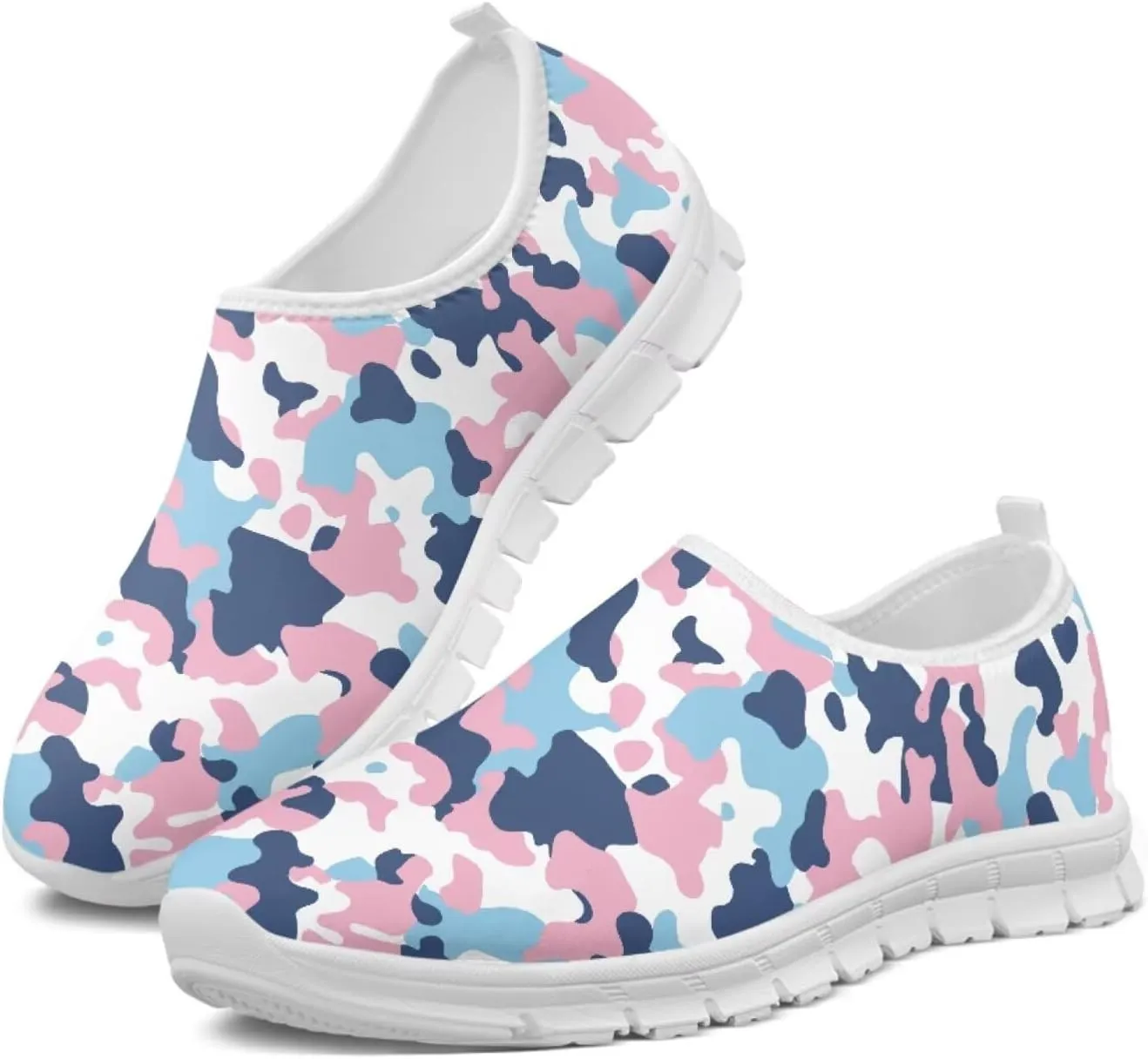 Women's Slip on Sneakers Casual Shoes Loafers Non Slip Breathable Comfortable Walking Sneakers Gifts for Women Girls White Sole Size 5.5-11.5