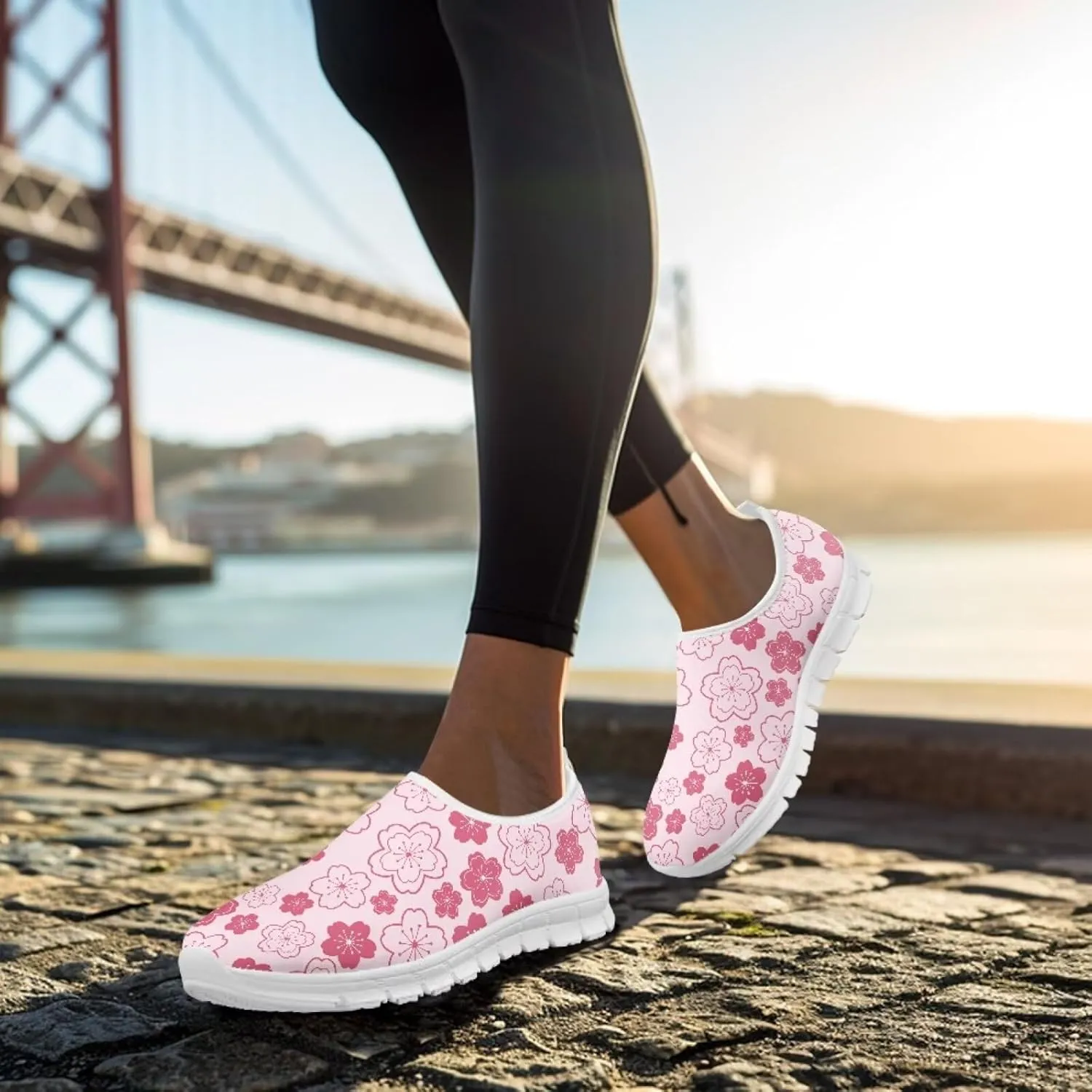 Women's Slip on Sneakers Casual Shoes Loafers Non Slip Breathable Comfortable Walking Sneakers Gifts for Women Girls White Sole Size 5.5-11.5