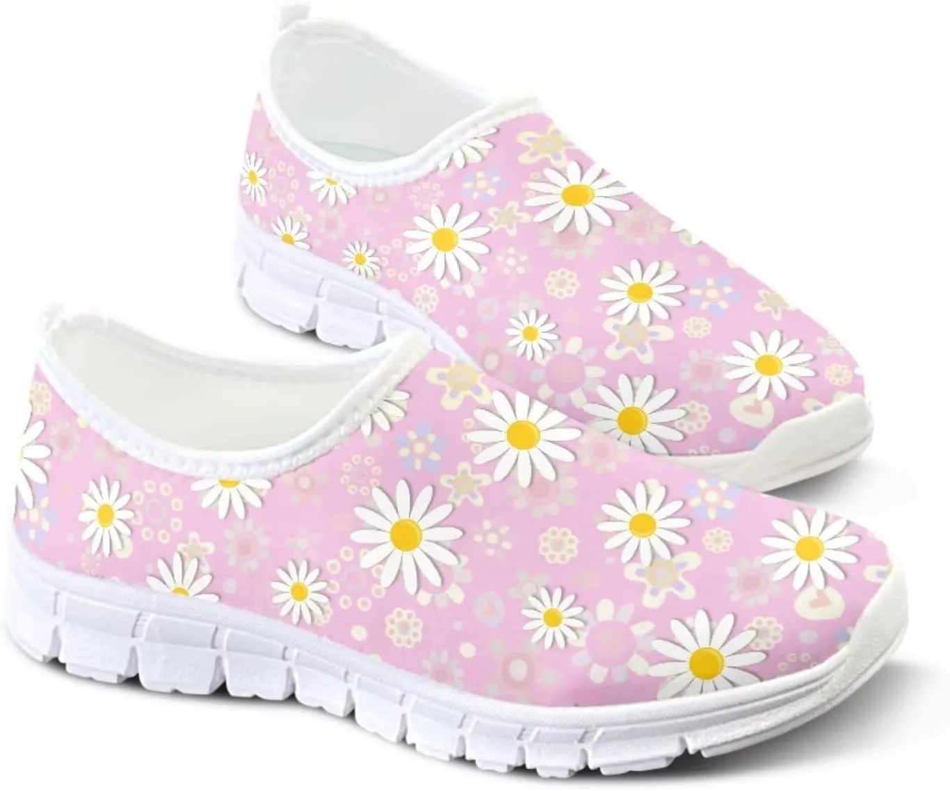 Women's Slip on Sneakers Casual Shoes Loafers Non Slip Breathable Comfortable Walking Sneakers Gifts for Women Girls White Sole Size 5.5-11.5