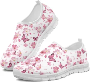 Women's Slip on Sneakers Casual Shoes Loafers Non Slip Breathable Comfortable Walking Sneakers Gifts for Women Girls White Sole Size 5.5-11.5