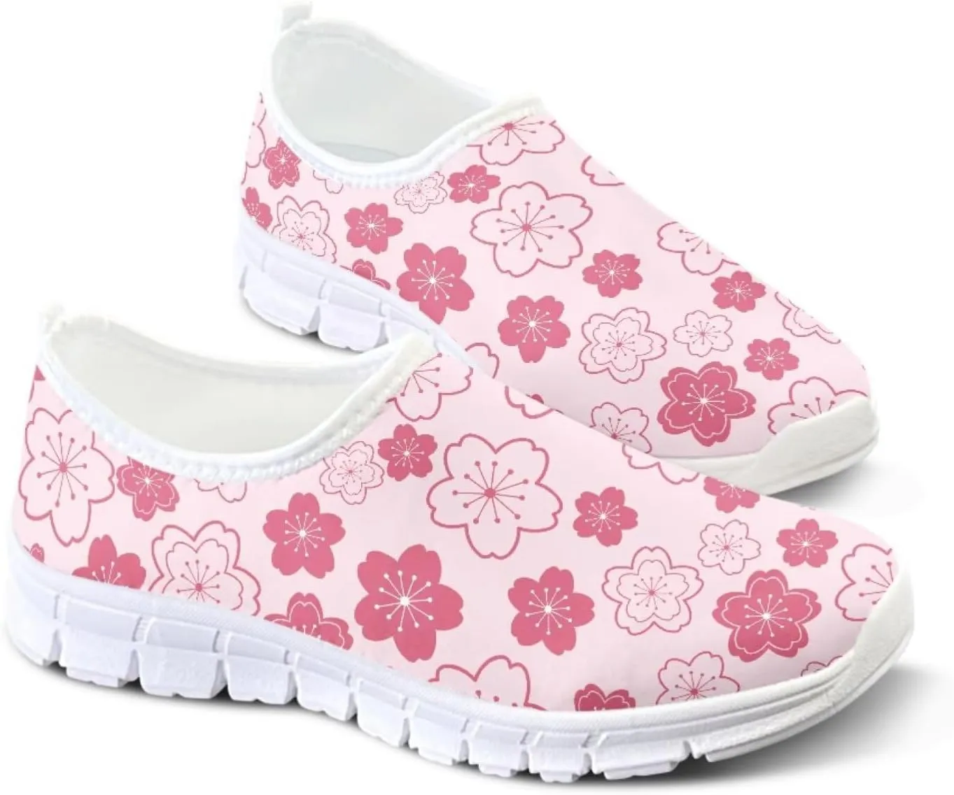 Women's Slip on Sneakers Casual Shoes Loafers Non Slip Breathable Comfortable Walking Sneakers Gifts for Women Girls White Sole Size 5.5-11.5