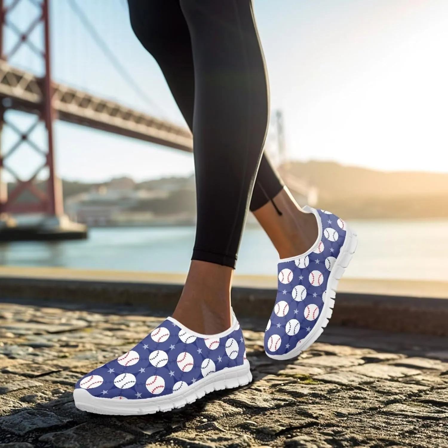 Women's Slip on Sneakers Casual Shoes Loafers Non Slip Breathable Comfortable Walking Sneakers Gifts for Women Girls White Sole Size 5.5-11.5