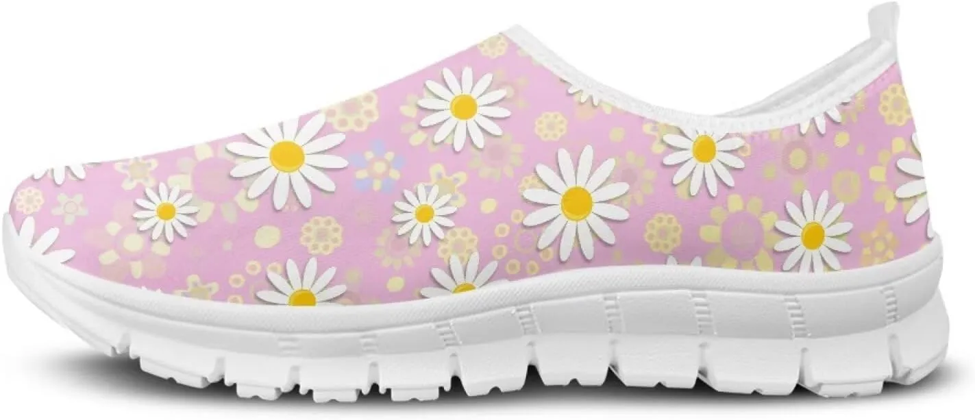 Women's Slip on Sneakers Casual Shoes Loafers Non Slip Breathable Comfortable Walking Sneakers Gifts for Women Girls White Sole Size 5.5-11.5