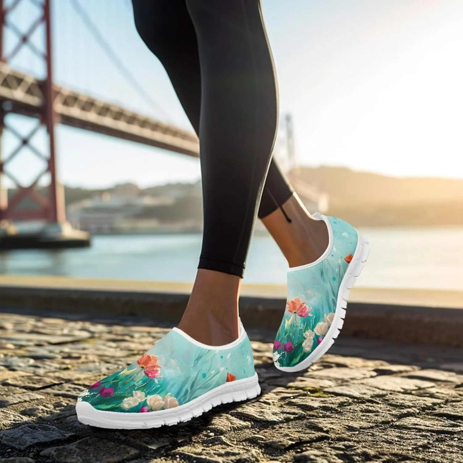Women's Slip on Sneakers Casual Shoes Loafers Non Slip Breathable Comfortable Walking Sneakers Gifts for Women Girls White Sole Size 5.5-11.5