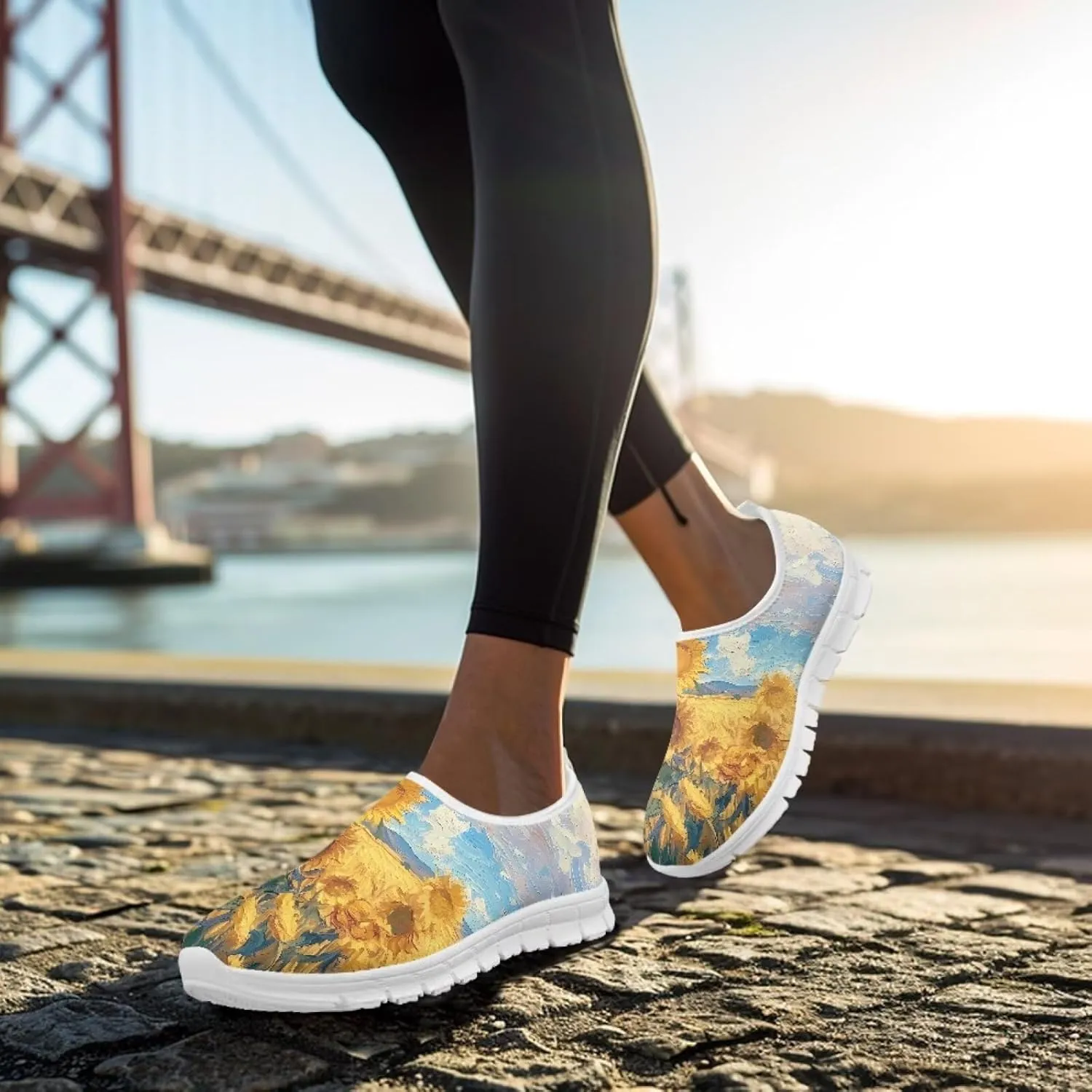 Women's Slip on Sneakers Casual Shoes Loafers Non Slip Breathable Comfortable Walking Sneakers Gifts for Women Girls White Sole Size 5.5-11.5