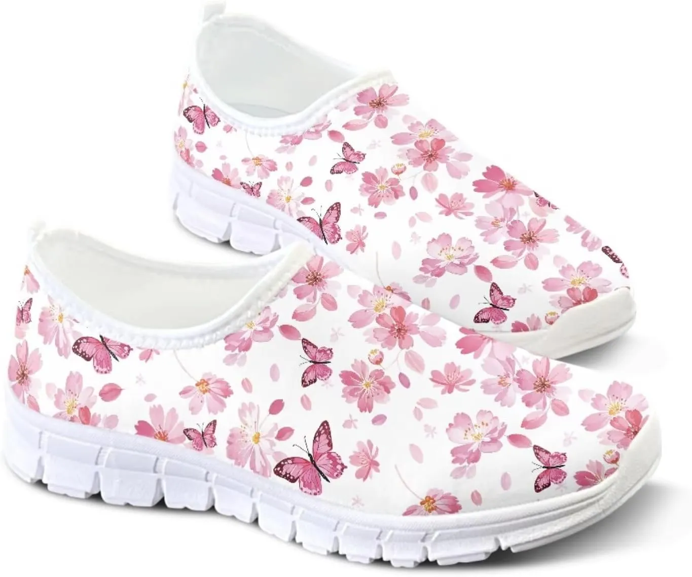 Women's Slip on Sneakers Casual Shoes Loafers Non Slip Breathable Comfortable Walking Sneakers Gifts for Women Girls White Sole Size 5.5-11.5
