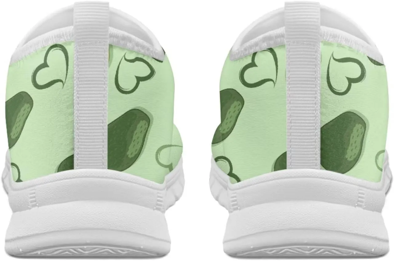 Women's Slip on Sneakers Casual Shoes Loafers Non Slip Breathable Comfortable Walking Sneakers Gifts for Women Girls White Sole Size 5.5-11.5