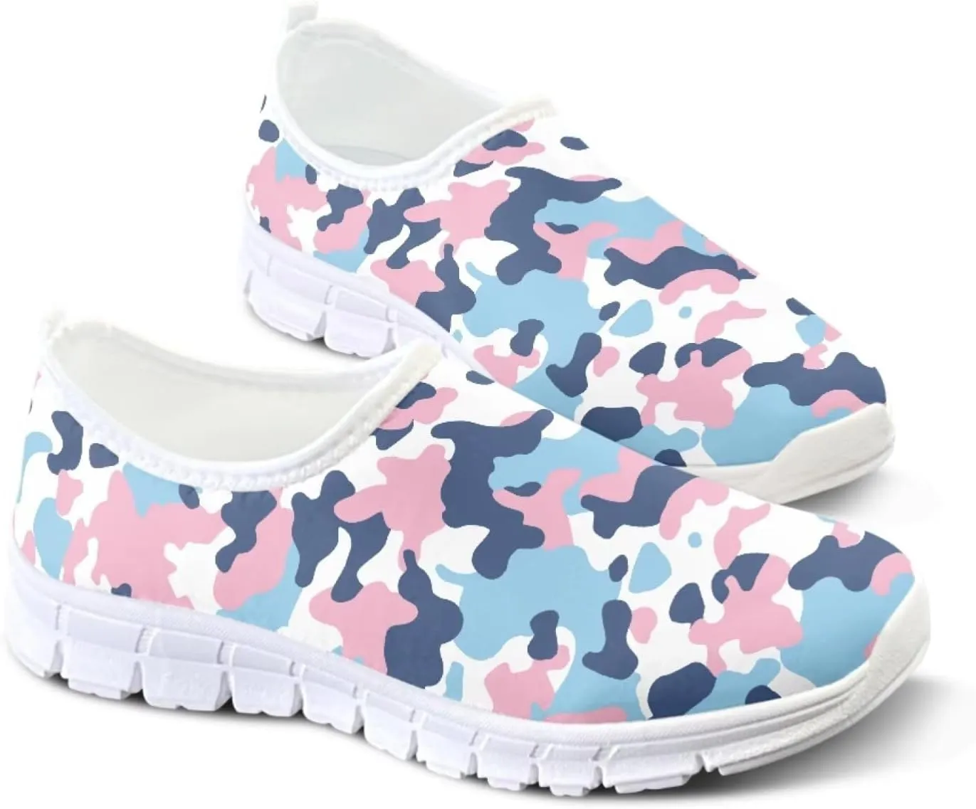 Women's Slip on Sneakers Casual Shoes Loafers Non Slip Breathable Comfortable Walking Sneakers Gifts for Women Girls White Sole Size 5.5-11.5