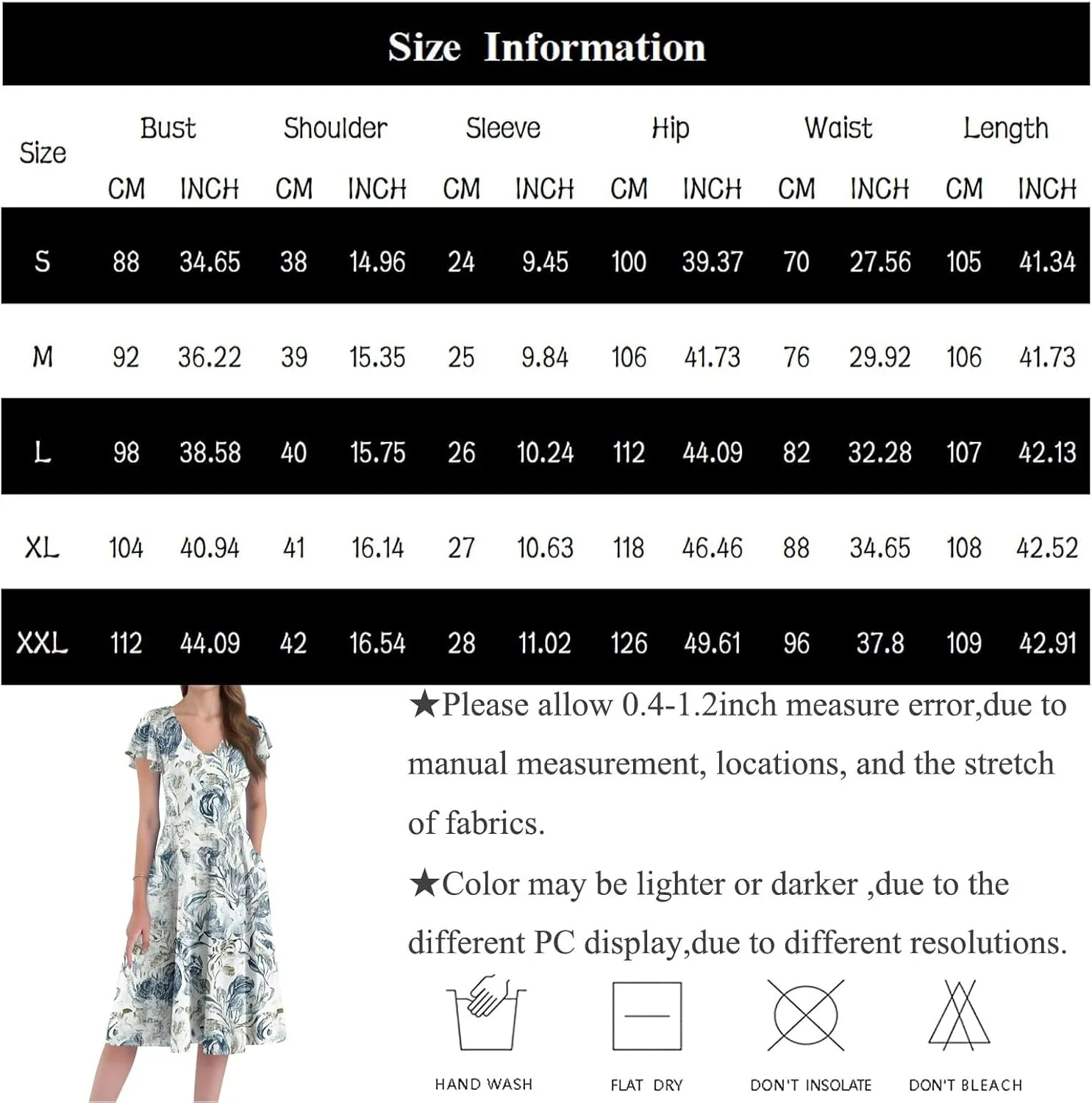Women's Summer Casual Striped Midi Dress with Ruffle Sleeves and V-Neck Tiered Hem Lightweight and Breathable
