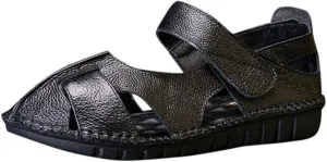 Women's Summer Hollow Handmade Sandals Soft Bottom Flower Flat Shoes Casual Shoe