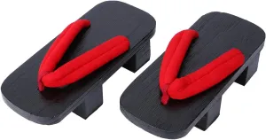 Wooden Geta Sandals Clogs Women Flip Flops Stage Performance Geta Japanese Wooden Slippers Shoes Heel Height 5CM