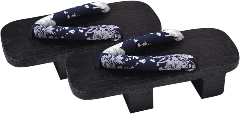 Wooden Geta Sandals Clogs Women Flip Flops Stage Performance Geta Japanese Wooden Slippers Shoes Heel Height 5CM
