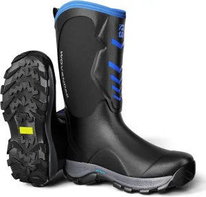 WOVENPAK Rubber Boots for Men, Mens Boots Waterproof Insulated Hunting Boots with Steel Shank, Neoprene Rubber Work Mud Boots Outdoor All Season, Size 6-13