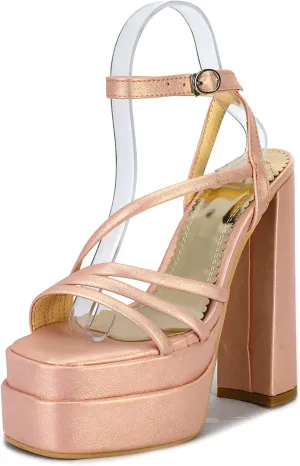 Yawors Womens LC679 Dress Fashion Casual Fashion Dress Pigskin Leather Low Kitten Heeled Sandals
