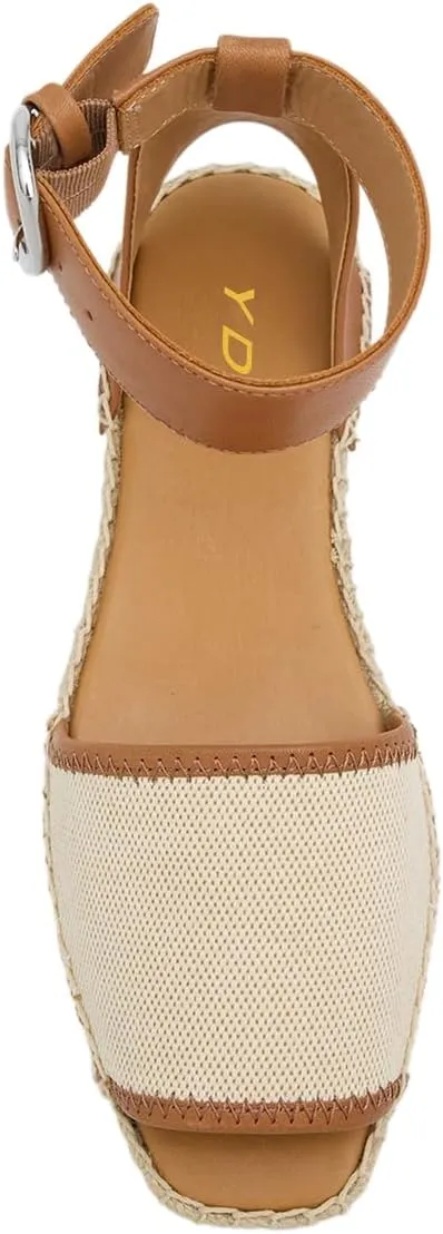 YDN Women Open Peep Toe Summer Flat Sandals Low Wedge Heels Ankle Strap Buckled Espadrilles Daily Outfit Party Beach Dress Size 4-16 US