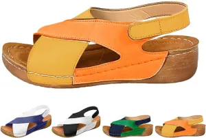Yilia Orthopedic Sandals for Women, 2025 New Summer Comfortable Sandals Arch Support Wedge Sandal, Womens Orthopedic Platform Dressy Wedge Shoes