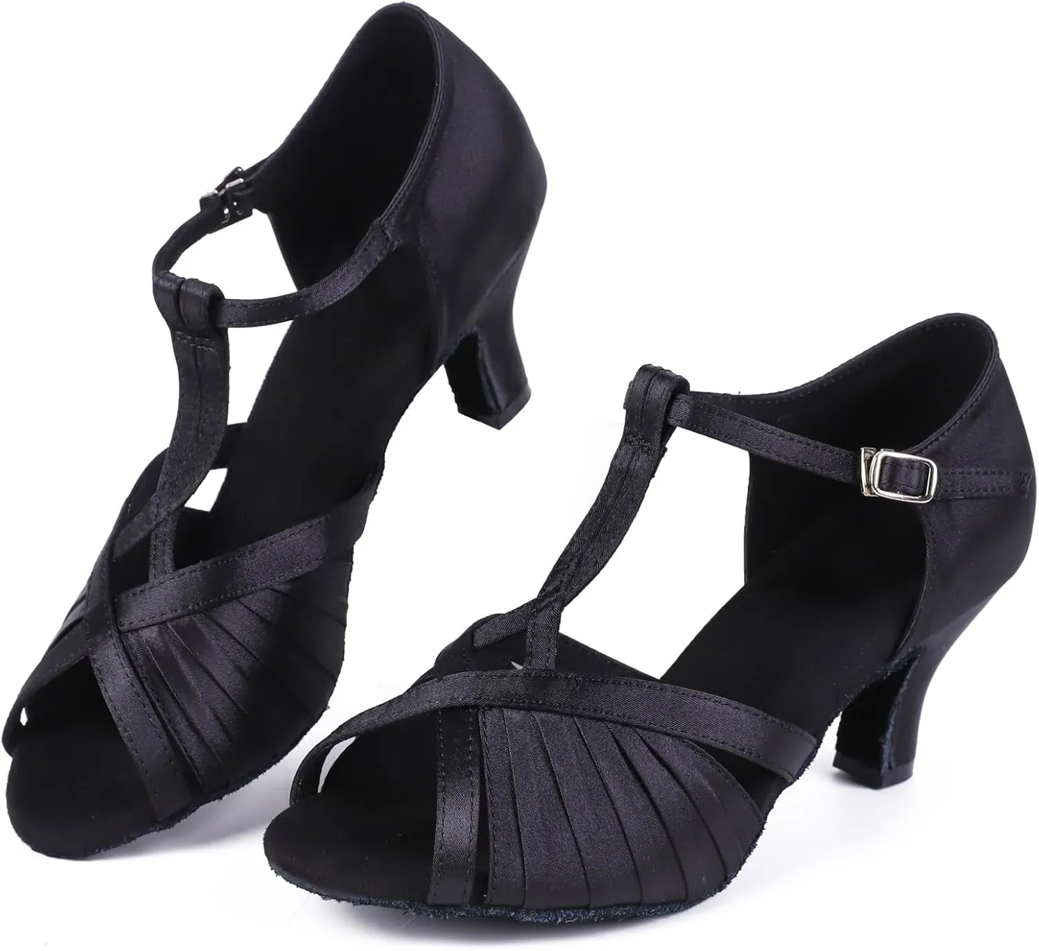 Yokala Women Ballroom Dance Shoes for Social Performance Professional Latin Salsa Practice Dancing Sandals 2.5" Heel