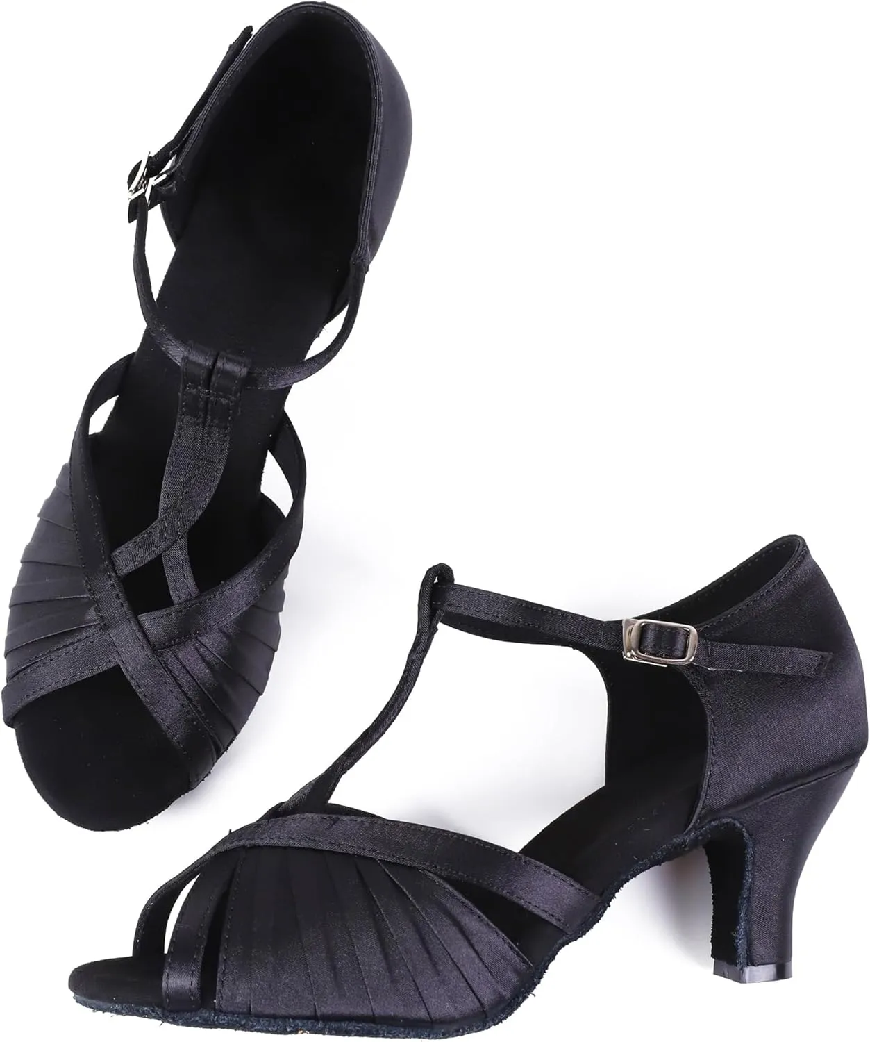 Yokala Women Ballroom Dance Shoes for Social Performance Professional Latin Salsa Practice Dancing Sandals 2.5" Heel