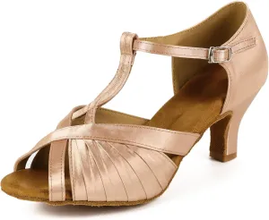 Yokala Women Ballroom Dance Shoes for Social Performance Professional Latin Salsa Practice Dancing Sandals 2.5" Heel