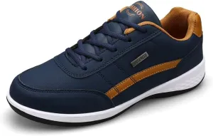 ZDLJYL Men's Orthopedic Lace-Up Sneakers Men's Fashion Sneakers Simple Casual Shoes for Men Anti-Slip Low Top Walking Shoes Tennis Comfortable