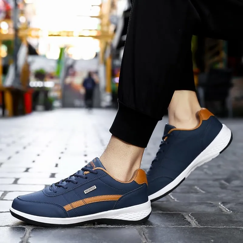 ZDLJYL Men's Orthopedic Lace-Up Sneakers Men's Fashion Sneakers Simple Casual Shoes for Men Anti-Slip Low Top Walking Shoes Tennis Comfortable