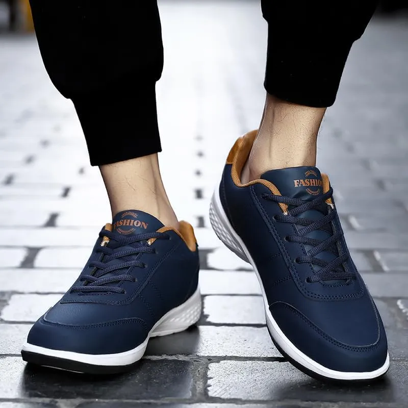 ZDLJYL Men's Orthopedic Lace-Up Sneakers Men's Fashion Sneakers Simple Casual Shoes for Men Anti-Slip Low Top Walking Shoes Tennis Comfortable