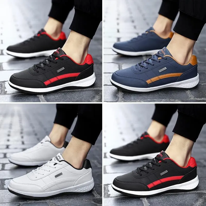 ZDLJYL Men's Orthopedic Lace-Up Sneakers Men's Fashion Sneakers Simple Casual Shoes for Men Anti-Slip Low Top Walking Shoes Tennis Comfortable
