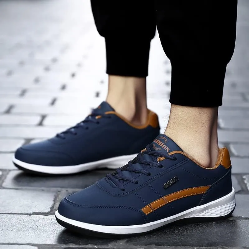 ZDLJYL Men's Orthopedic Lace-Up Sneakers Men's Fashion Sneakers Simple Casual Shoes for Men Anti-Slip Low Top Walking Shoes Tennis Comfortable