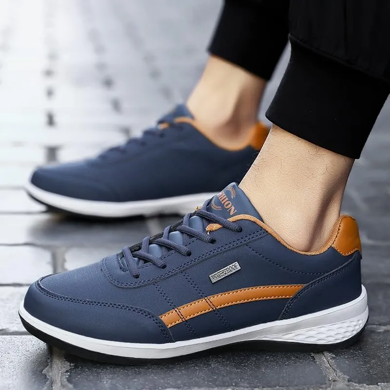 ZDLJYL Men's Orthopedic Lace-Up Sneakers Men's Fashion Sneakers Simple Casual Shoes for Men Anti-Slip Low Top Walking Shoes Tennis Comfortable