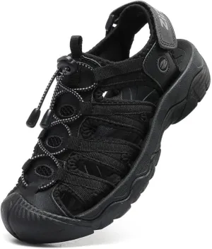 ziitop Womens Hiking Sandals Closed Toe Summer Outdoor Adventurous Beach Sandals Lace Adjustable Double Buckle Water Shoes